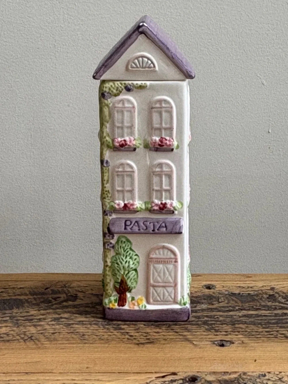 Ceramic House Pasta Storage Jar / Kitchen Canister – Cottage Style